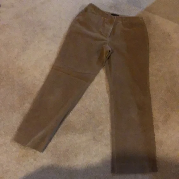 Limited tan corduroy pant suit set Womens medium jacket, pants 12 small whale - Picture 3 of 6